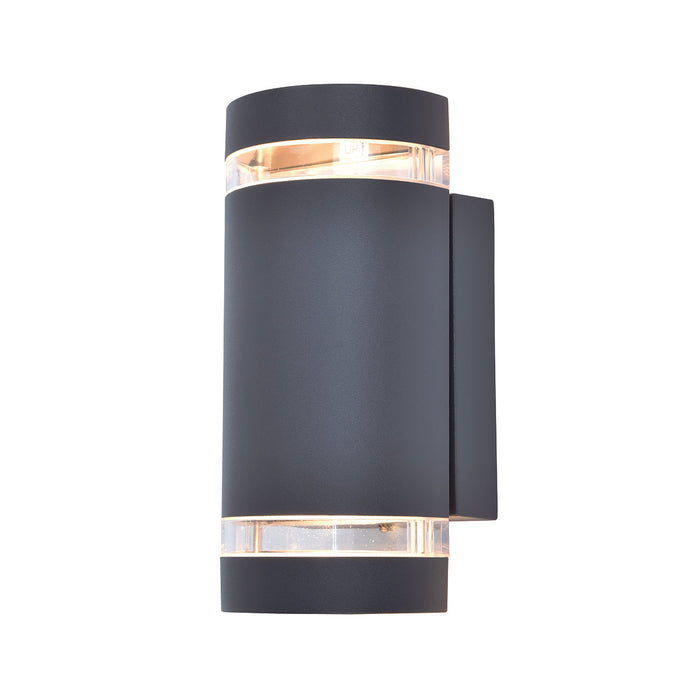 Lutec 5604011118 FOCUS IP44 GU10 Outdoor Up/Down Wall Light - Anthracite Grey (Lamp Not Included)