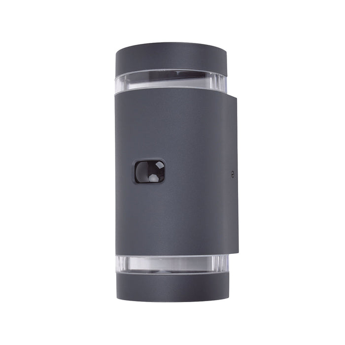 Lutec 5604014118 FOCUS IP44 GU10 Outdoor Up/Down Wall Light with PIR - Anthracite Grey (Lamp Not Included)