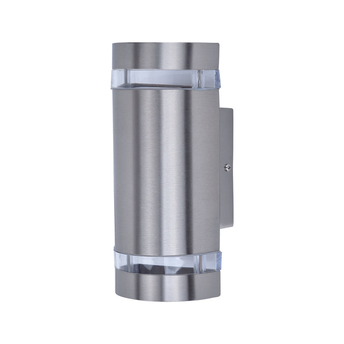 Lutec 5604021001 FOCUS IP44 GU10 Outdoor Up/Down Wall Light - Stainless Steel (Lamp Not Included)