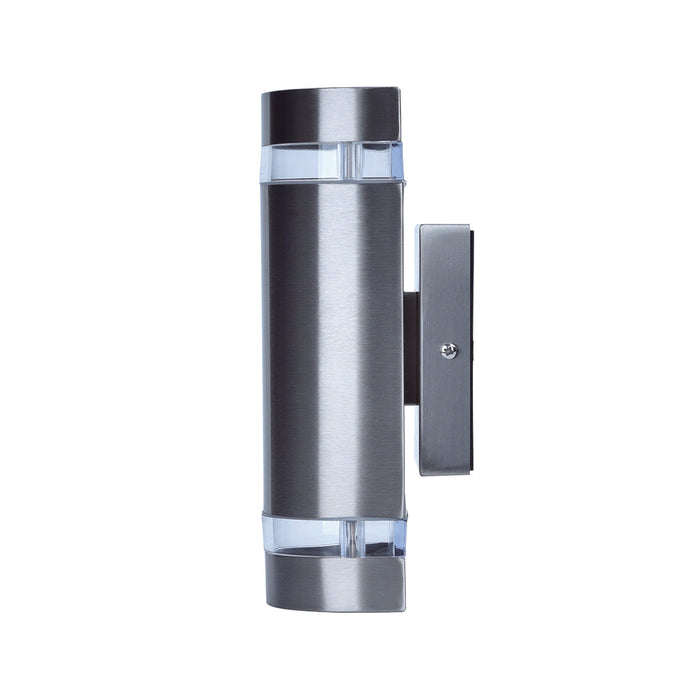 Lutec 5604021001 FOCUS IP44 GU10 Outdoor Up/Down Wall Light - Stainless Steel (Lamp Not Included)