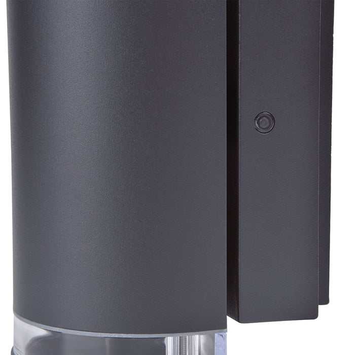Lutec 5604023118 FOCUS IP44 GU10 Outdoor Up/Down Wall Light with Photocell - Anthracite Grey (Lamp Not Included)