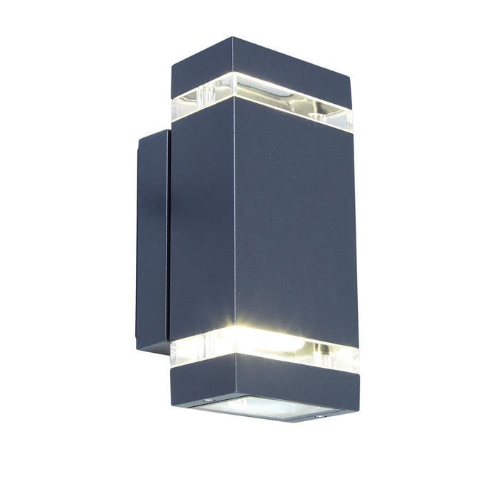 Lutec 5605013118 FOCUS 8.3W IP44 LED Outdoor Up/Down Wall Light 4000K - Dark Grey