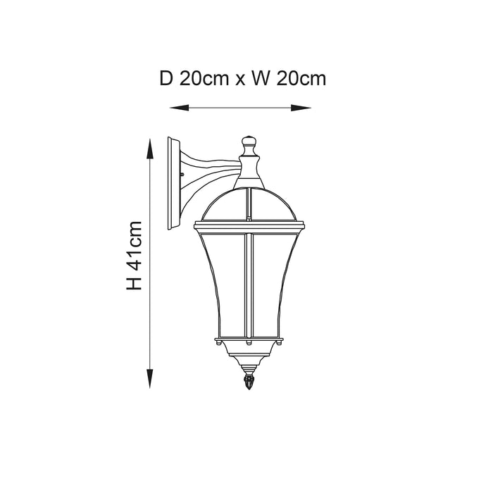 Endon YG-3501 Drayton 1lt Wall Textured black & clear glass 60W E27 GLS (Required) - westbasedirect.com