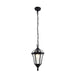 Endon YG-3503 Drayton 1lt Pendant Textured black & clear glass 60W E27 GLS (Required) - westbasedirect.com