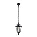 Endon YG-3503 Drayton 1lt Pendant Textured black & clear glass 60W E27 GLS (Required) - westbasedirect.com