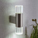 Endon YG-7501 Grant 2lt Wall Polished stainless steel & clear crystal 2 x 0.8W LED (SMD 2835) Daylight White - westbasedirect.com