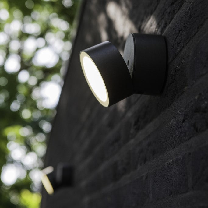 Lutec 5626001118 TRUMPET 9.5W IP54 LED Outdoor Adjustable Wall Light 4000K - Dark Grey