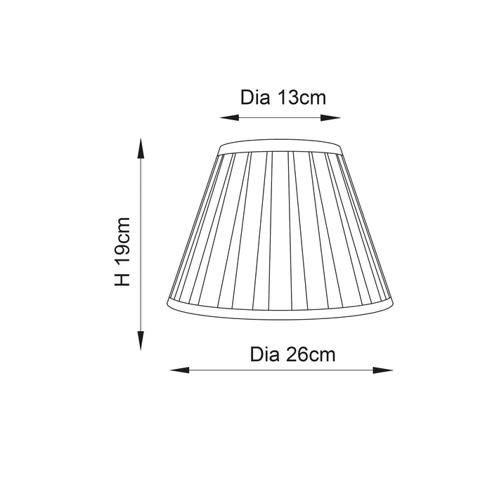 Endon CARLA-10 Carla 1lt Shade Cream fabric 60W E27 or B22 GLS (Required) - westbasedirect.com