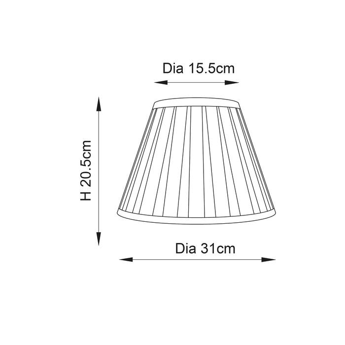 Endon CARLA-12 Carla 1lt Shade Cream fabric 60W E27 or B22 GLS (Required) - westbasedirect.com