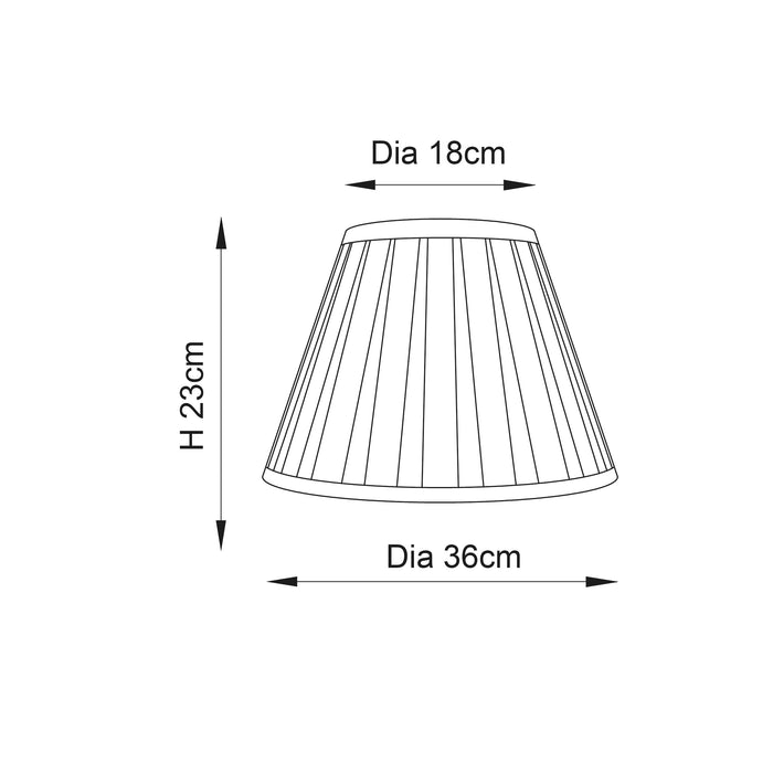 Endon CARLA-14 Carla 1lt Shade Cream fabric 60W E27 or B22 GLS (Required) - westbasedirect.com