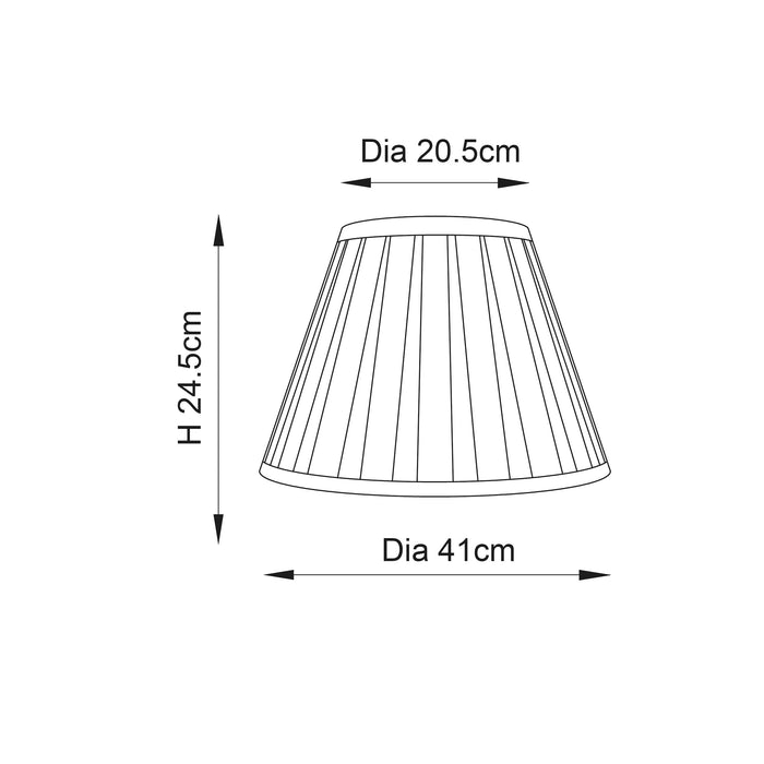 Endon CARLA-16 Carla 1lt Shade Cream fabric 60W E27 or B22 GLS (Required) - westbasedirect.com