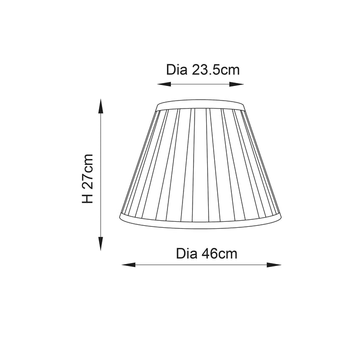 Endon CARLA-18 Carla 1lt Shade Cream fabric 60W E27 or B22 GLS (Required) - westbasedirect.com