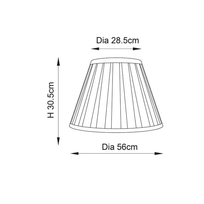 Endon CARLA-22 Carla 1lt Shade Cream fabric 60W E27 or B22 GLS (Required) - westbasedirect.com