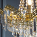 Endon 96819-GO Adagio 9lt Pendant Clear glass & gold effect plate 9 x 6W LED E14 (Required) - westbasedirect.com