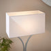 Endon 96930-TLCH Epalle 1lt Table Chrome plate & white fabric 60W E14 candle (Required) - westbasedirect.com