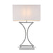 Endon 96930-TLCH Epalle 1lt Table Chrome plate & white fabric 60W E14 candle (Required) - westbasedirect.com