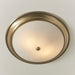 Endon 91121 Atlas 2lt Flush Antique brass plate & frosted glass 2 x 40W E27 GLS (Required) - westbasedirect.com