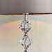 Endon VERDONE Verdone 1lt Table Clear crystal & taupe silk 60W E27 GLS (Required) - westbasedirect.com