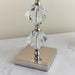 Endon VERDONE Verdone 1lt Table Clear crystal & taupe silk 60W E27 GLS (Required) - westbasedirect.com