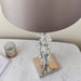 Endon VERDONE Verdone 1lt Table Clear crystal & taupe silk 60W E27 GLS (Required) - westbasedirect.com