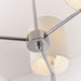 Endon BRIO-3CH Brio 3lt Semi flush Chrome plate & vintage white fabric 3 x 40W E14 golf (Required) - westbasedirect.com