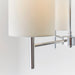 Endon BRIO-3CH Brio 3lt Semi flush Chrome plate & vintage white fabric 3 x 40W E14 golf (Required) - westbasedirect.com