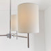 Endon BRIO-3CH Brio 3lt Semi flush Chrome plate & vintage white fabric 3 x 40W E14 golf (Required) - westbasedirect.com