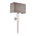 Endon MORETO-1WBCH Moreto 1lt Wall Chrome plate & grey fabric 7W LED E14 (Required) - westbasedirect.com