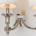 Endon DOMINA-2WBNI Domina 2lt Wall Nickel plate & white fabric 2 x 6W LED E14 (Required) - westbasedirect.com