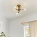 Endon 146-3AB Havana 3lt Semi flush Antique brass plate & frosted glass 3 x 3W LED G9 (Required) - westbasedirect.com