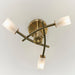 Endon 146-3AB Havana 3lt Semi flush Antique brass plate & frosted glass 3 x 3W LED G9 (Required) - westbasedirect.com