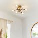 Endon 146-6AB Havana 6lt Semi flush Antique brass plate & frosted glass 6 x 3W LED G9 (Required) - westbasedirect.com