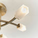 Endon 146-6AB Havana 6lt Semi flush Antique brass plate & frosted glass 6 x 3W LED G9 (Required) - westbasedirect.com