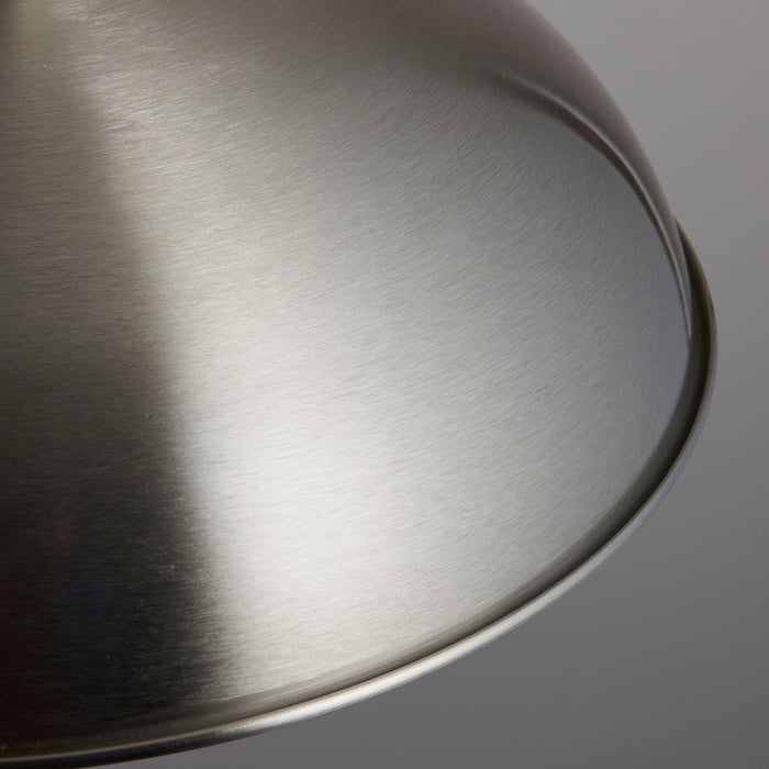 Endon POLKA-SN Polka 1lt Pendant Satin nickel plate 60W E27 GLS (Required) - westbasedirect.com