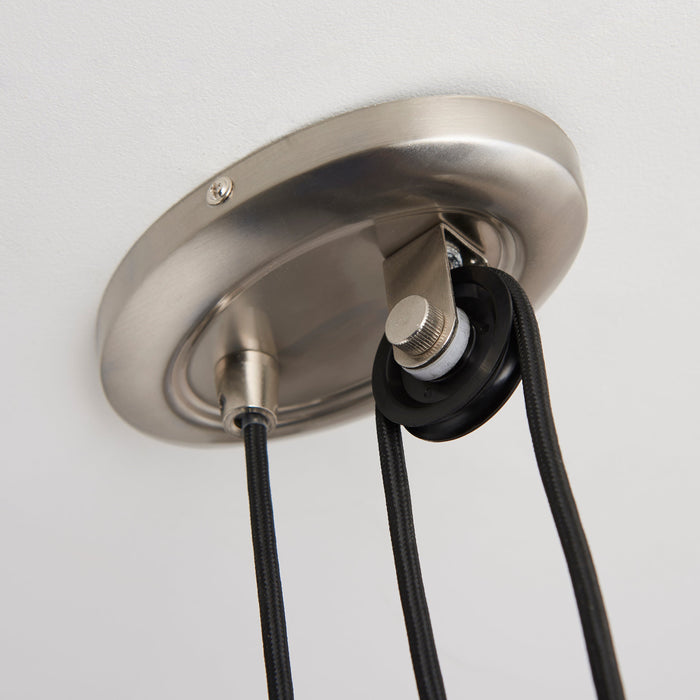 Endon POLKA-SN Polka 1lt Pendant Satin nickel plate 60W E27 GLS (Required) - westbasedirect.com