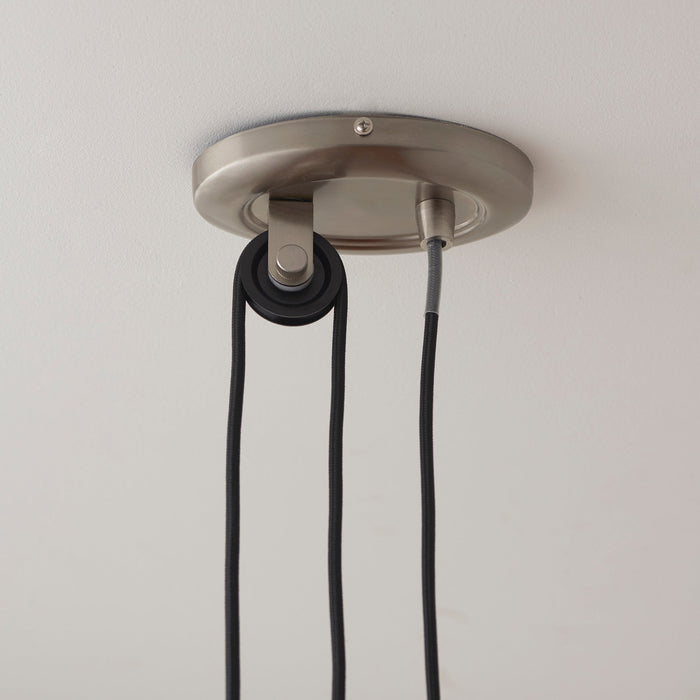 Endon POLKA-SN Polka 1lt Pendant Satin nickel plate 60W E27 GLS (Required) - westbasedirect.com