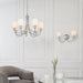 Endon PHANTOM-7CH Phantom 7lt Pendant Chrome plate & white fabric 7 x 40W E14 candle (Required) - westbasedirect.com