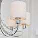 Endon PHANTOM-7CH Phantom 7lt Pendant Chrome plate & white fabric 7 x 40W E14 candle (Required) - westbasedirect.com