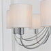 Endon PHANTOM-7CH Phantom 7lt Pendant Chrome plate & white fabric 7 x 40W E14 candle (Required) - westbasedirect.com