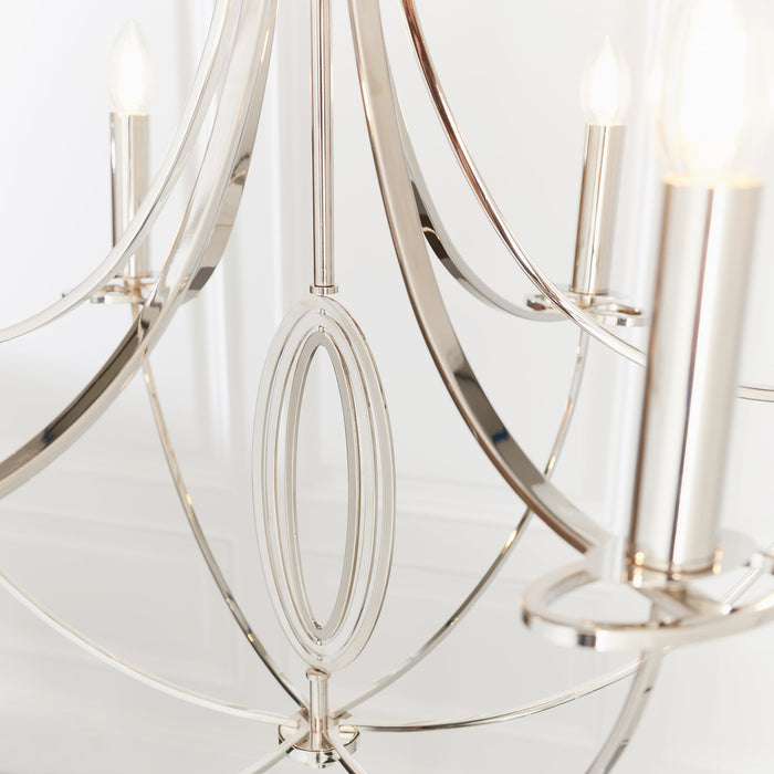 Endon WHISTLE-6NI Whistle 6lt Pendant Nickel plate 6 x 60W E14 candle (Required) - westbasedirect.com