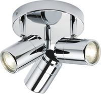 Knightsbridge BA03P3C 230V IP44 GU10 Triple Spotlight - Chrome