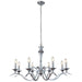 Endon KORA-8CH Kora 8lt Pendant Chrome plate 8 x 40W E14 candle (Required) - westbasedirect.com