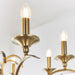 Endon KORA-8AB Kora 8lt Pendant Antique brass plate 8 x 40W E14 candle (Required) - westbasedirect.com