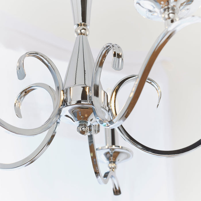 Endon KORA-5CH Kora 5lt Pendant Chrome plate 5 x 40W E14 candle (Required) - westbasedirect.com