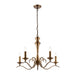 Endon KORA-5AB Kora 5lt Pendant Antique brass plate 5 x 40W E14 candle (Required) - westbasedirect.com