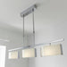 Endon CLEF-BAR-3CH Clef 3lt Semi flush Chrome plate & white glass 3 x 33W G9 clear capsule (Required) - westbasedirect.com