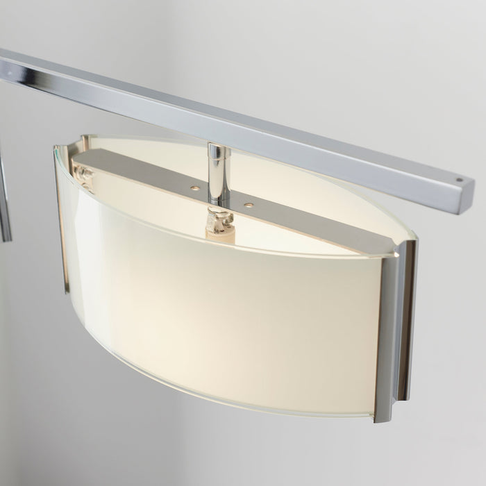 Endon CLEF-BAR-3CH Clef 3lt Semi flush Chrome plate & white glass 3 x 33W G9 clear capsule (Required) - westbasedirect.com