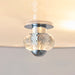 Endon HUDSON-3CH Hudson 3lt Flush Chrome plate & clear crystal 3 x 60W E27 GLS (Required) - westbasedirect.com