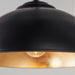 Endon COLMAN-BL Colman 1lt Pendant Matt black & gold leaf 60W E27 GLS (Required) - westbasedirect.com