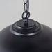 Endon COLMAN-BL Colman 1lt Pendant Matt black & gold leaf 60W E27 GLS (Required) - westbasedirect.com